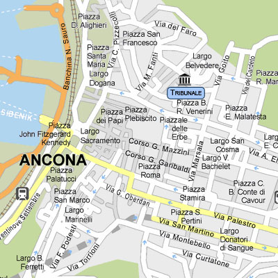 Mappa cartografica di Ancona